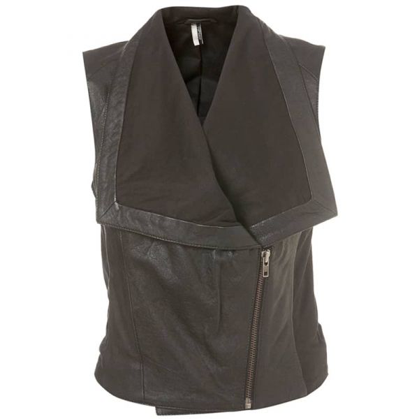 Gilet En Cuir De Mode Dames