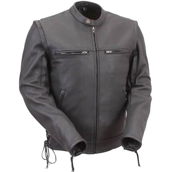 Veste en cuir homme