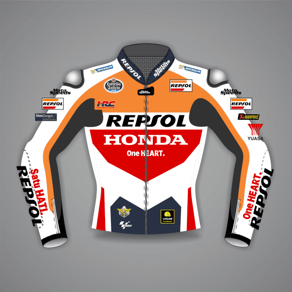 Luca Marini Leather Repsol Jacket MotoGP 2024 front view