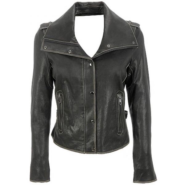 Veste en cuir femme