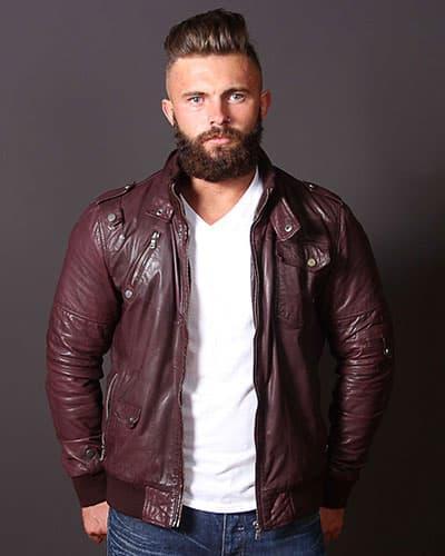 BLOUSONS BOMBER EN CUIR POUR HOMMES