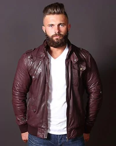 BLOUSONS BOMBER EN CUIR POUR HOMMES