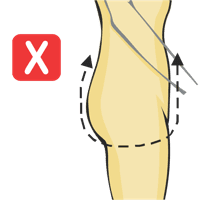 Tour de taille avant vers tour de taille arrière